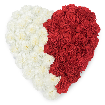 Heart Shaped Funeral Tributes